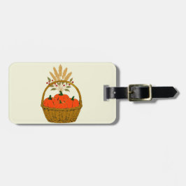 Etiqueta Para Maletas ✈️ **Pumpkins & Wheat Basket Luggage Tag