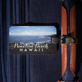 Etiqueta Para Maletas Punalu'u Black Sand Beach Hawaii