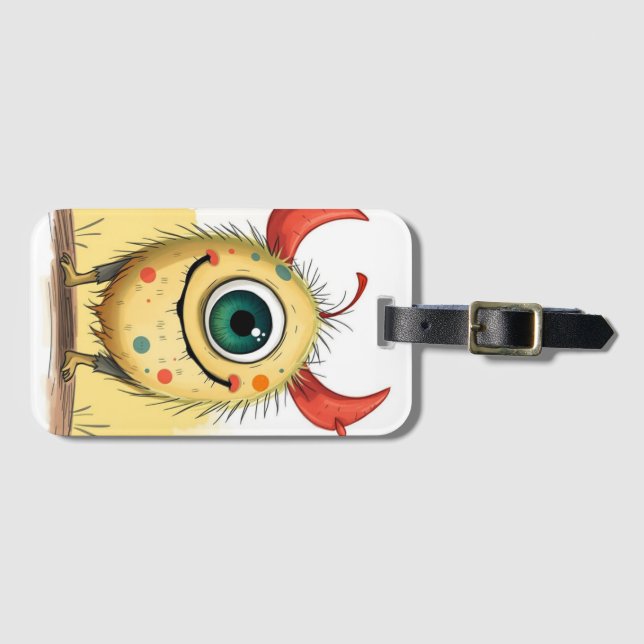 Etiqueta Para Maletas „Pünktchen das Einauge“ (Anverso horizontal)