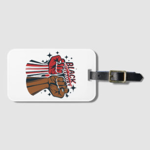 Etiqueta Para Maletas Puños de historia negra