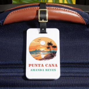 Etiqueta Para Maletas Punta Cana Retro Personalizada
