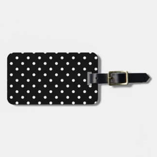 Etiqueta Para Maletas Punto Polka Blanco Y Negro