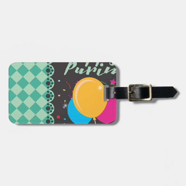 Etiqueta Para Maletas purificación feliz (Frente Horizontal)