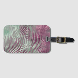 Etiqueta Para Maletas Purple Burgundy Aqua Mint Zebra