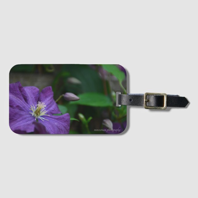 Etiqueta Para Maletas Purple Clematis (Anverso horizontal)