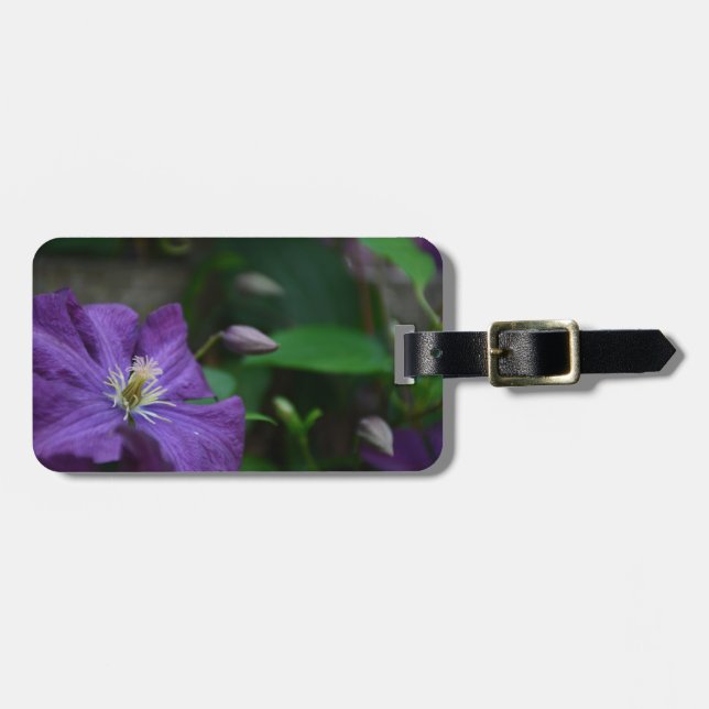 Etiqueta Para Maletas Purple Clematis (Frente Horizontal)