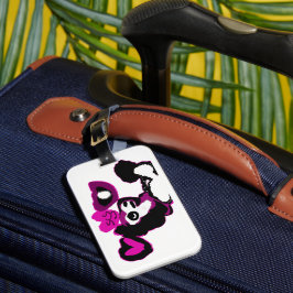 Etiqueta Para Maletas Purple poodle art