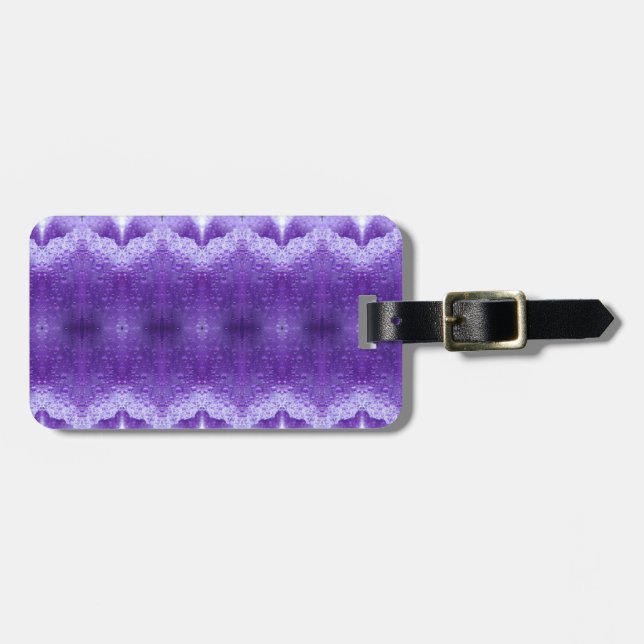 Etiqueta Para Maletas Purples Ikat (Frente Horizontal)
