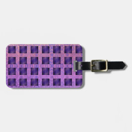 Etiqueta Para Maletas Púrpura pasión Boho Lattice