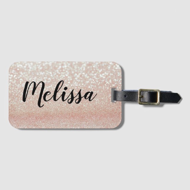 Etiqueta Para Maletas Purpurina (Anverso horizontal)