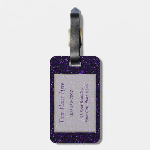 Etiqueta Para Maletas Purpurina púrpura Amethyst oscuro