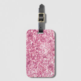 Etiqueta Para Maletas Purpurina rosado confetti