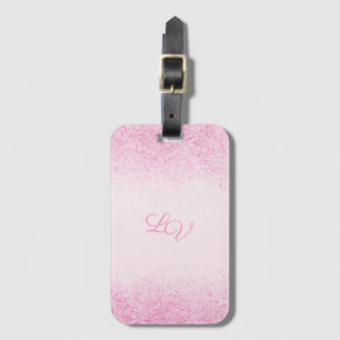 Etiqueta Para Maletas Purpurina rosado Shimmery Dust