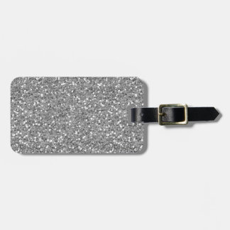 Etiqueta Para Maletas Purpurina Silver Shimmer