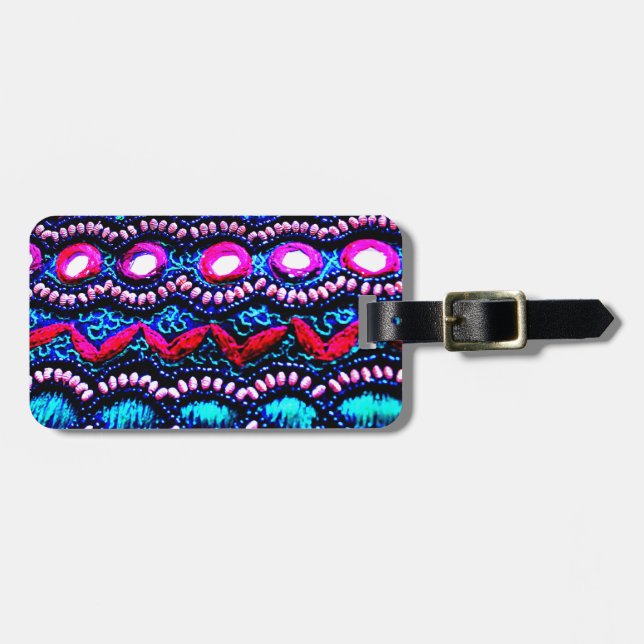 Etiqueta Para Maletas Purse Embroidery de India (Frente Horizontal)