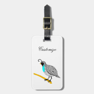 Etiqueta Para Maletas Quail Thunder_Cove de Bobwhite Blue