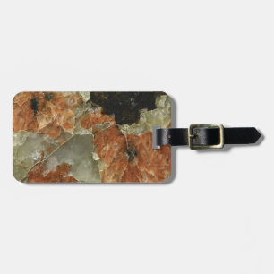 Etiqueta Para Maletas Quartz naranja, negro y transparente