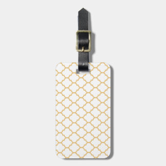 Etiqueta Para Maletas Quatrefoil Oro-Amarillo y blanco