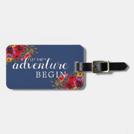 Etiqueta Para Maletas Que comience la aventura floral