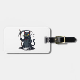 Etiqueta Para Maletas Qué gato Gato negro Halloween Gato espantoso Gato