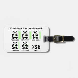 Etiqueta Para Maletas ¿Qué hace la panda dice?