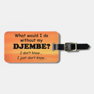 Etiqueta Para Maletas Qué haría, Djembe