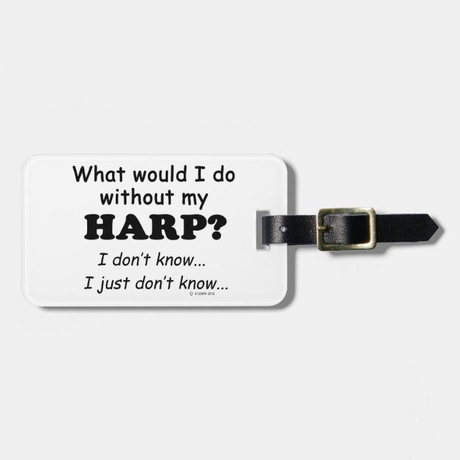 Etiqueta Para Maletas Qué haría, Harp (Frente Horizontal)