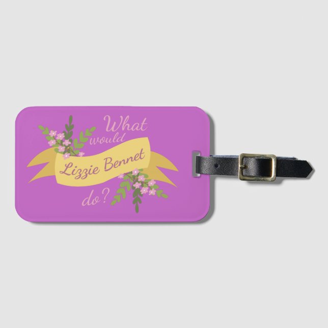 Etiqueta Para Maletas ¿Qué Haría Lizzie Bennet? II (Anverso horizontal)