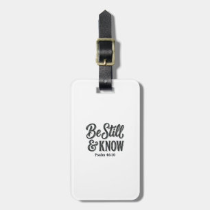 Etiqueta Para Maletas Quédate quieto y sabe Salmo 46_10 Camiseta cristia