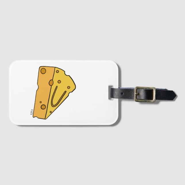 Etiqueta Para Maletas Queso Cutiño Sonriente (Anverso horizontal)
