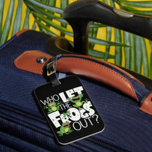 Etiqueta Para Maletas ¿Quién Dejó Salir a las Ranas? Loco Amante de Anfi