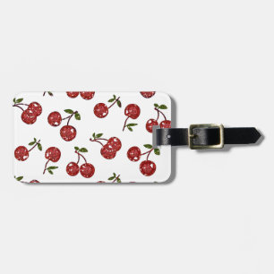 Etiqueta Para Maletas RAB Rockabilly Cerezas Muy Cerezas En Blanco