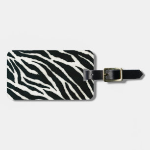 Etiqueta Para Maletas RAB Rockabilly Estampado de Cebra Negro y Blanco