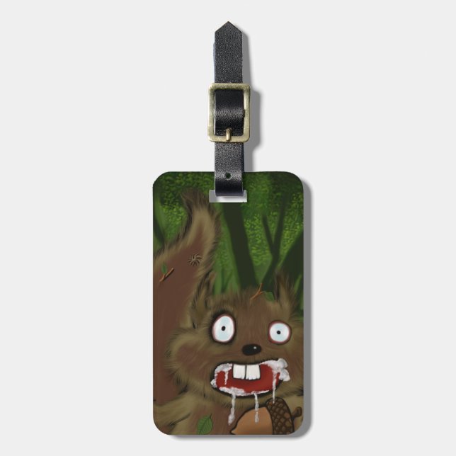 Etiqueta Para Maletas Rabid Squirrel (Frente Vertical)