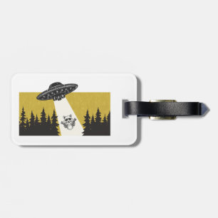 Etiqueta Para Maletas Raccoon UFO