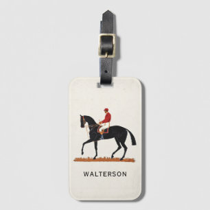 Etiqueta Para Maletas Race Horse Derby Jockey Vintage Ecuestre