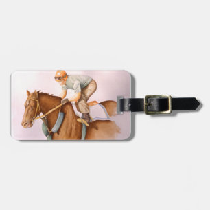 Etiqueta Para Maletas Race Horse y Jockey