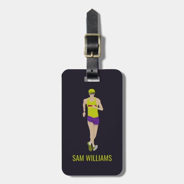 Etiqueta Para Maletas Race Walking (Frente Vertical)