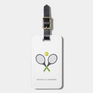 Etiqueta Para Maletas Racquet de tenis de moda y baile personalizado