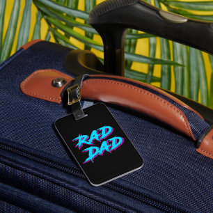 Etiqueta Para Maletas Rad Dad Retro 80