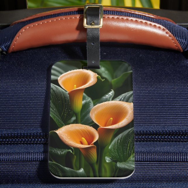 Etiqueta Para Maletas Radiant Calla Elegance (Anverso In situ 2)