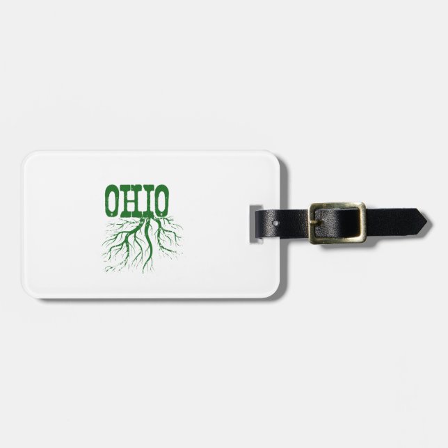 Etiqueta Para Maletas Raíces de Ohio (Frente Horizontal)