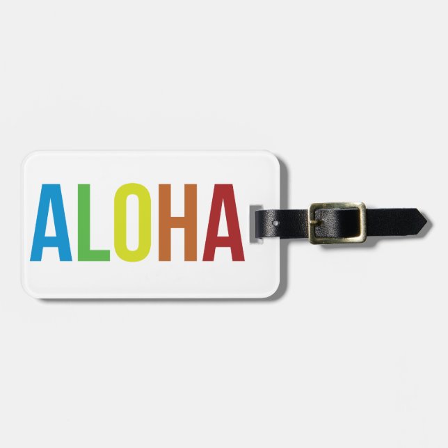 Etiqueta Para Maletas Rainbow Aloha (Frente Horizontal)