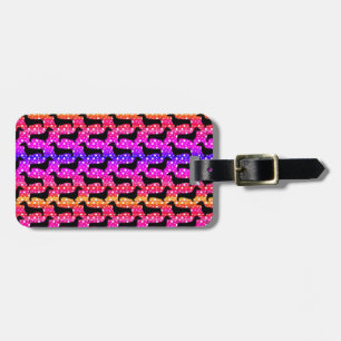 Etiqueta Para Maletas Rainbow Polka Dachshunds