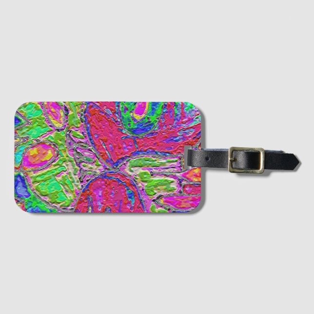 Etiqueta Para Maletas Rainbow Sherbert (Anverso horizontal)