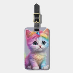 Etiqueta Para Maletas Rainbow Unicorn Kitten