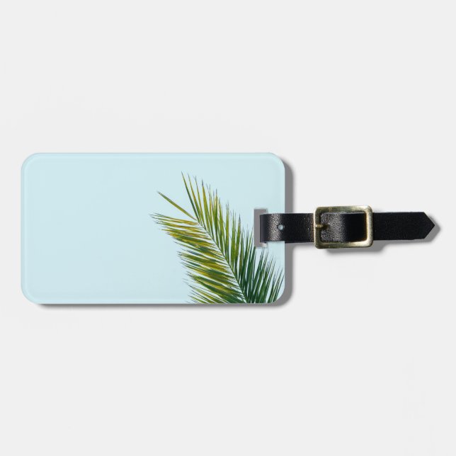 Etiqueta Para Maletas rama de palmera (Frente Horizontal)