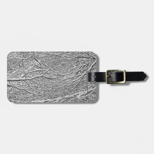 Etiqueta Para Maletas Ramas de nieve (Frente Horizontal)