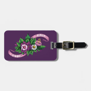 Etiqueta Para Maletas Ramo floral púrpura de Frida Kahlo el  