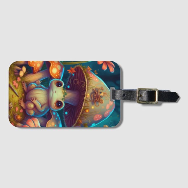 Etiqueta Para Maletas Rana mágica de setas (Anverso horizontal)